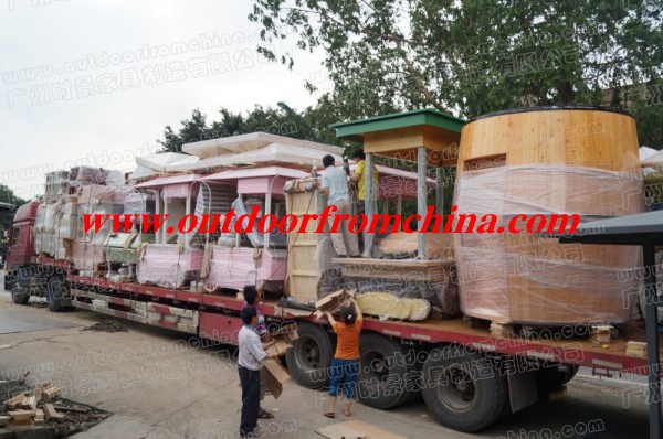 The village factory gate loading